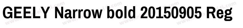 GEELY Narrow bold 20150905 RegularV字体转换